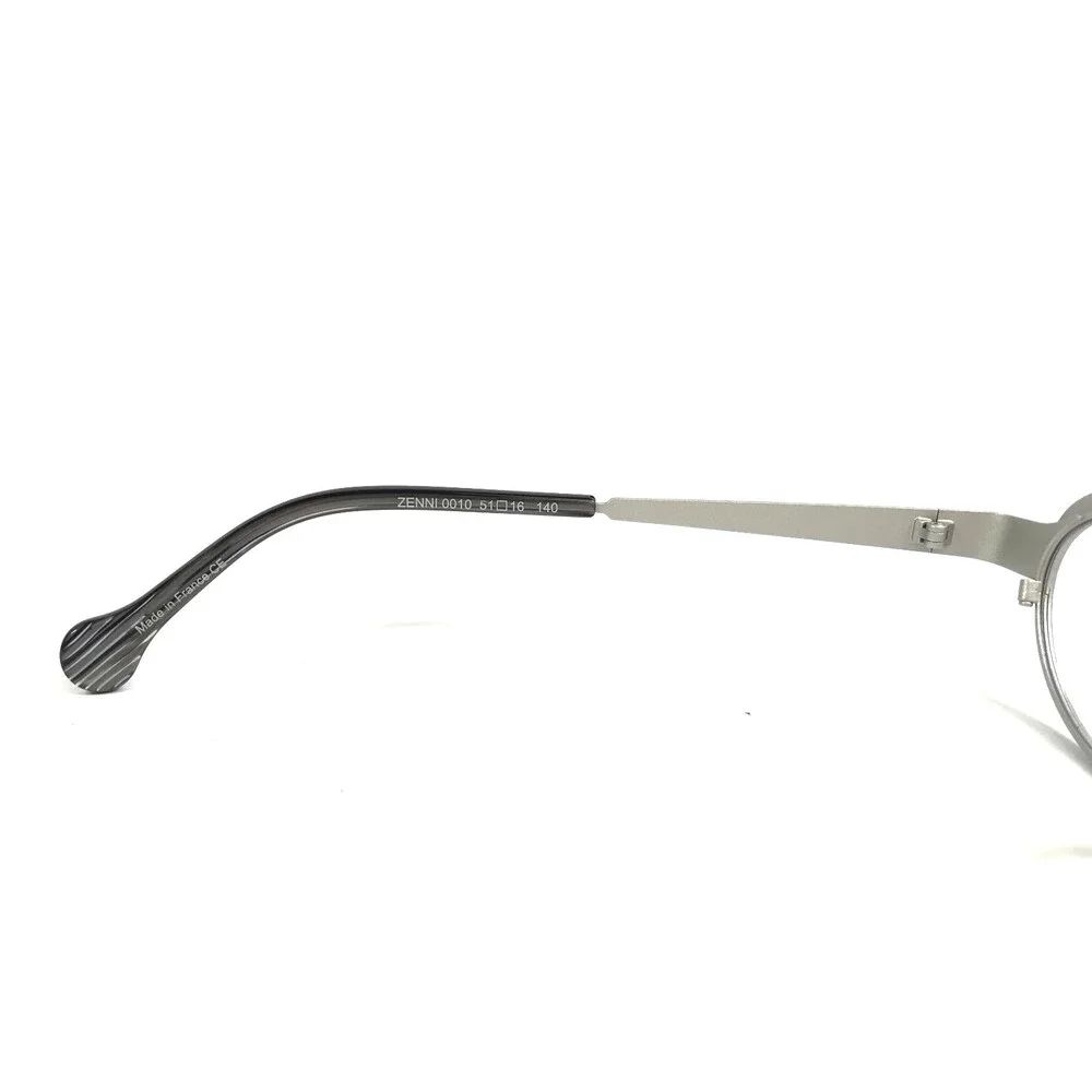 BOZ Eyeglasses Frames ZENNI 0010 Black Silver Strass Crystals Oval 51-16-140